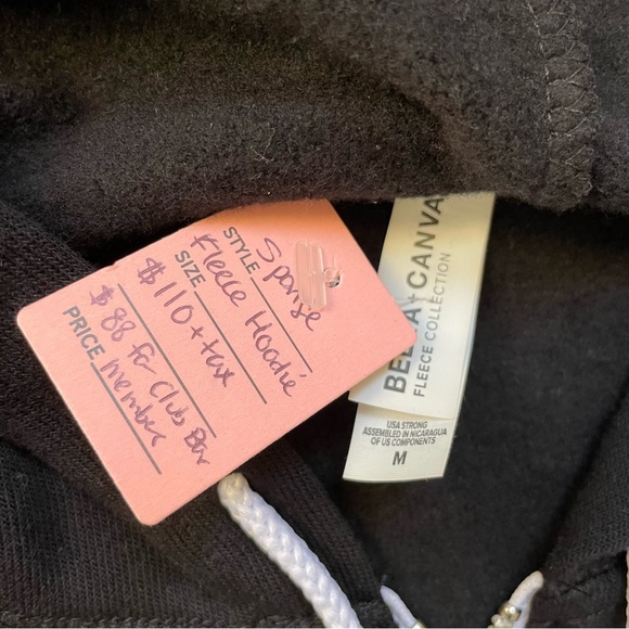 NWT black zippered hoodie - Picture 7 of 8